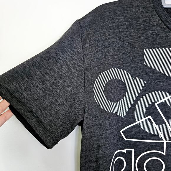 Adidas Youth Boys' Stay Dry Moisture-Wicking Aeroready Gray T-Shirt XL 18/20 - Picture 6 of 10